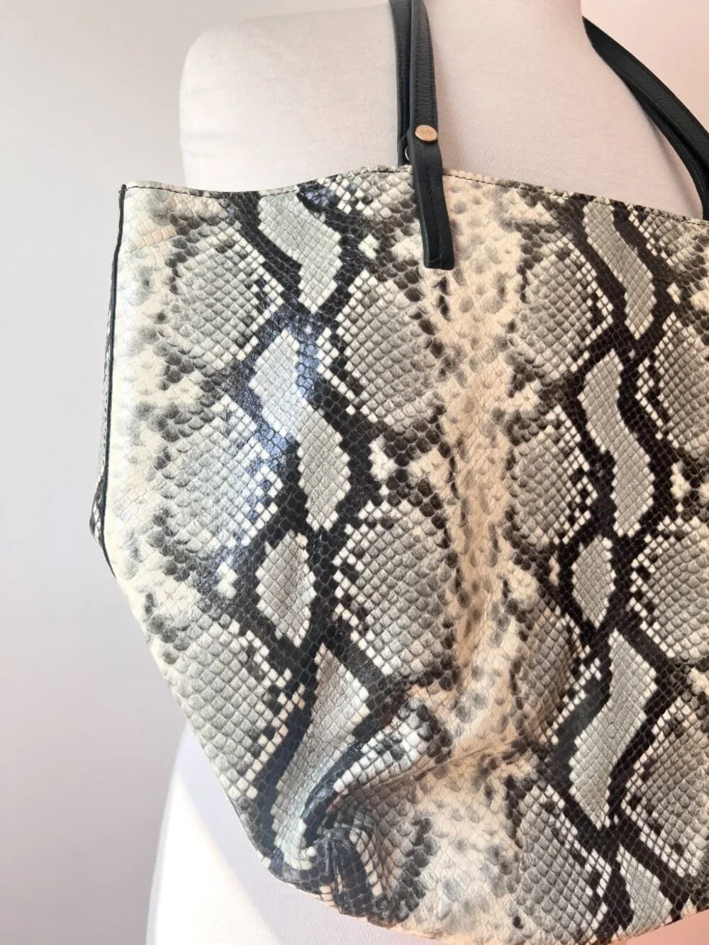 Gigi NY Snakeskin embossed Tote Bag